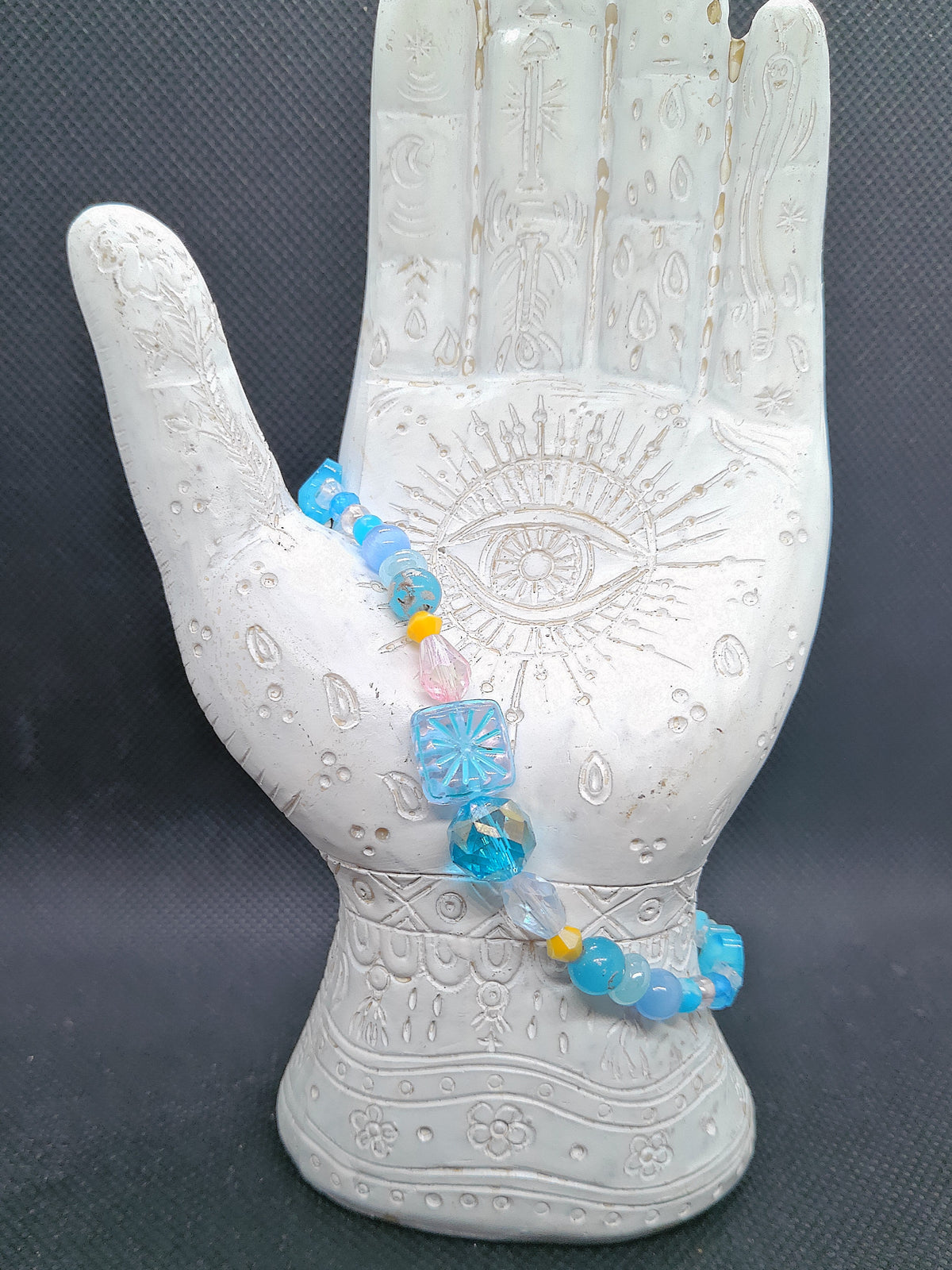 Blue Star & Butterfly with pops of yellow bracelet