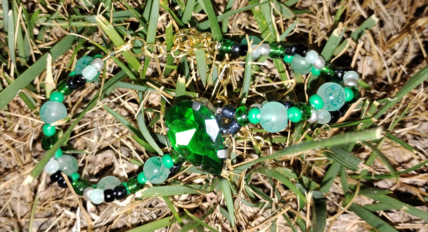 beaded rhinestone bracelet