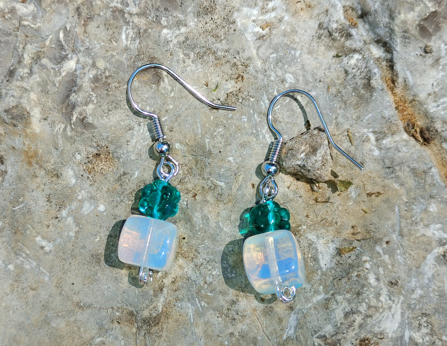 beaded flower earrings