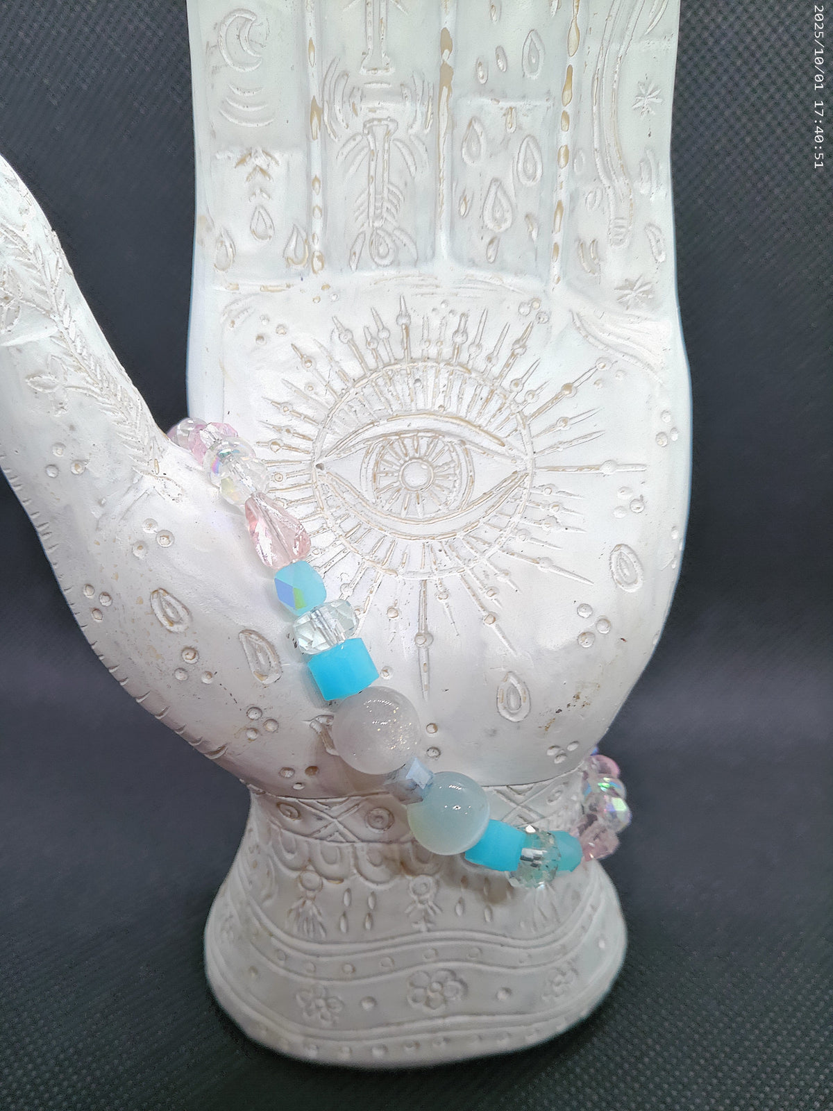 Cats eye and Crystal Bracelet