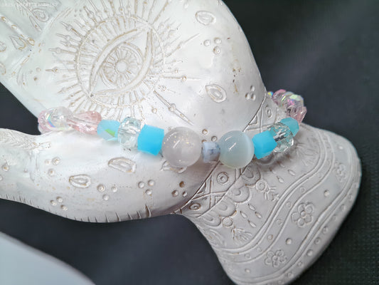 Cats eye and Crystal Bracelet
