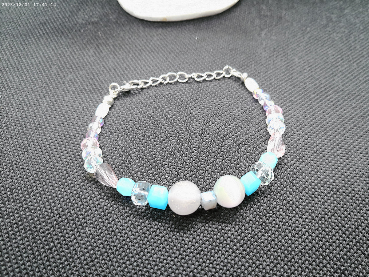 Cats eye and Crystal Bracelet
