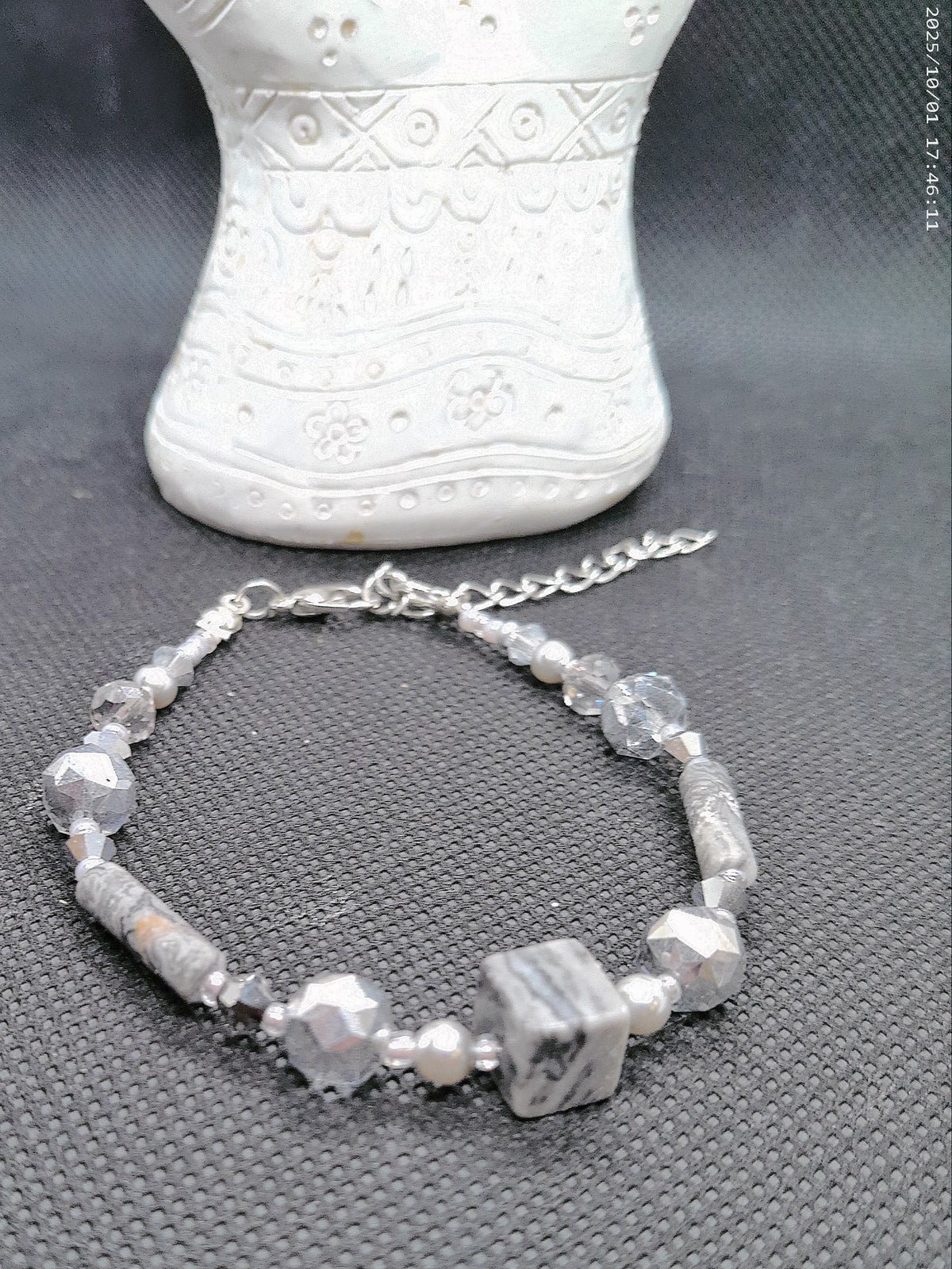 Handmade Gemstone and Crystal Bracelet