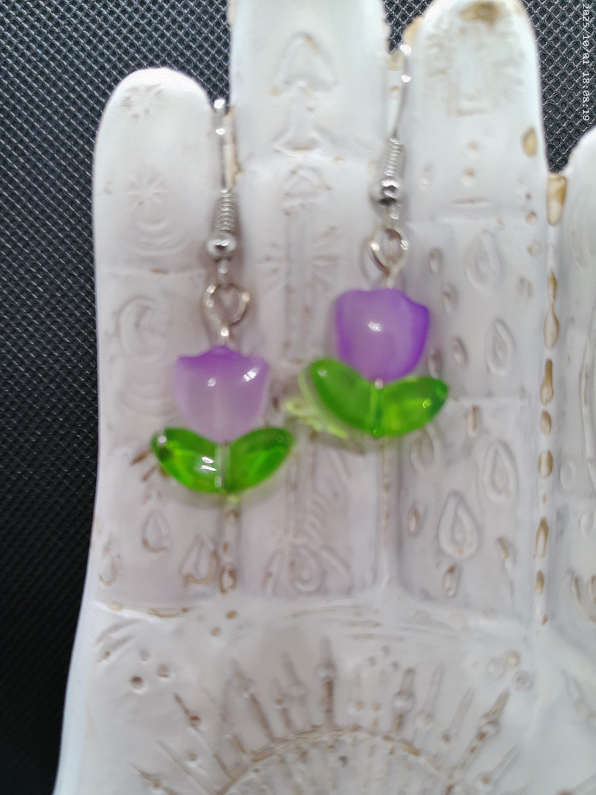 Purple Tulip Earrings