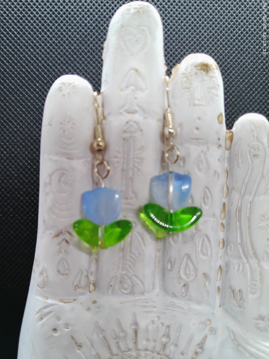 Blue Tulip Earrings