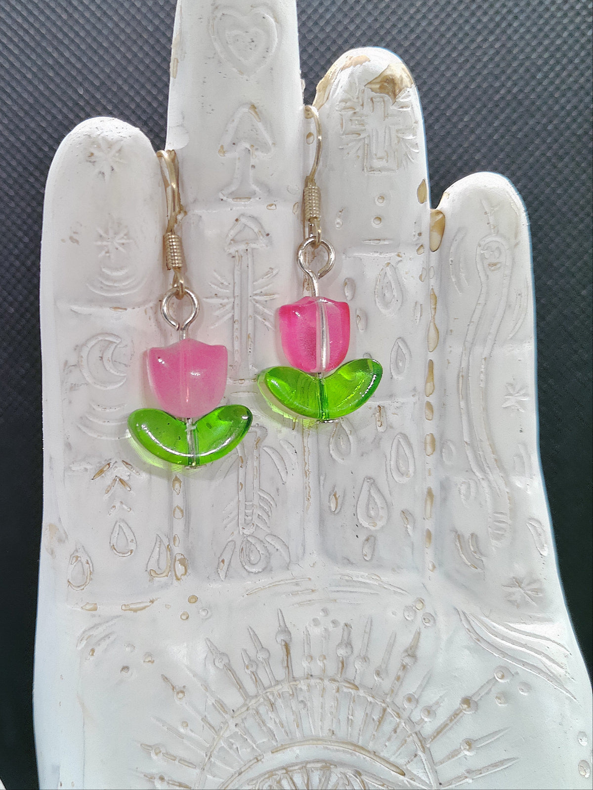 Pink Tulip Earrings