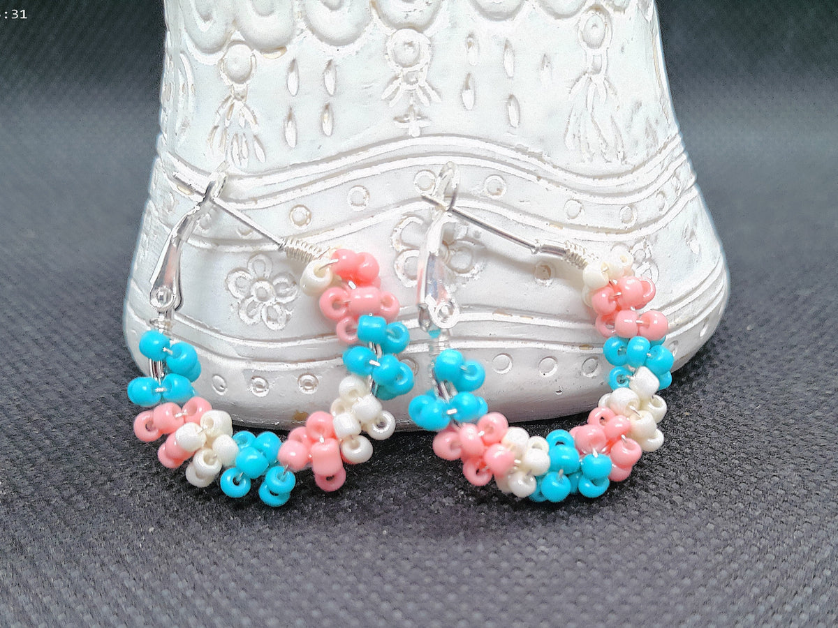 Handmade Pastel Rainbow Hoops