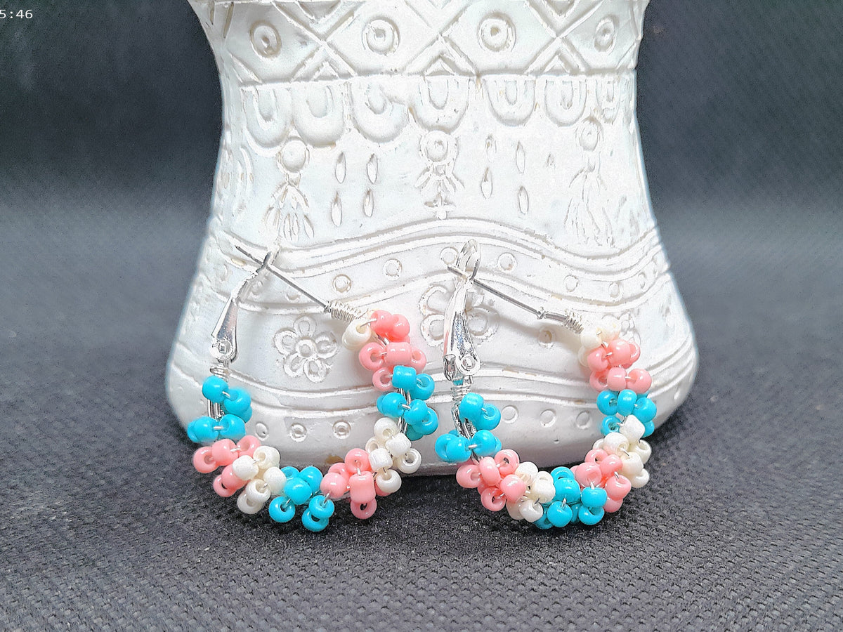 Handmade Pastel Rainbow Hoops