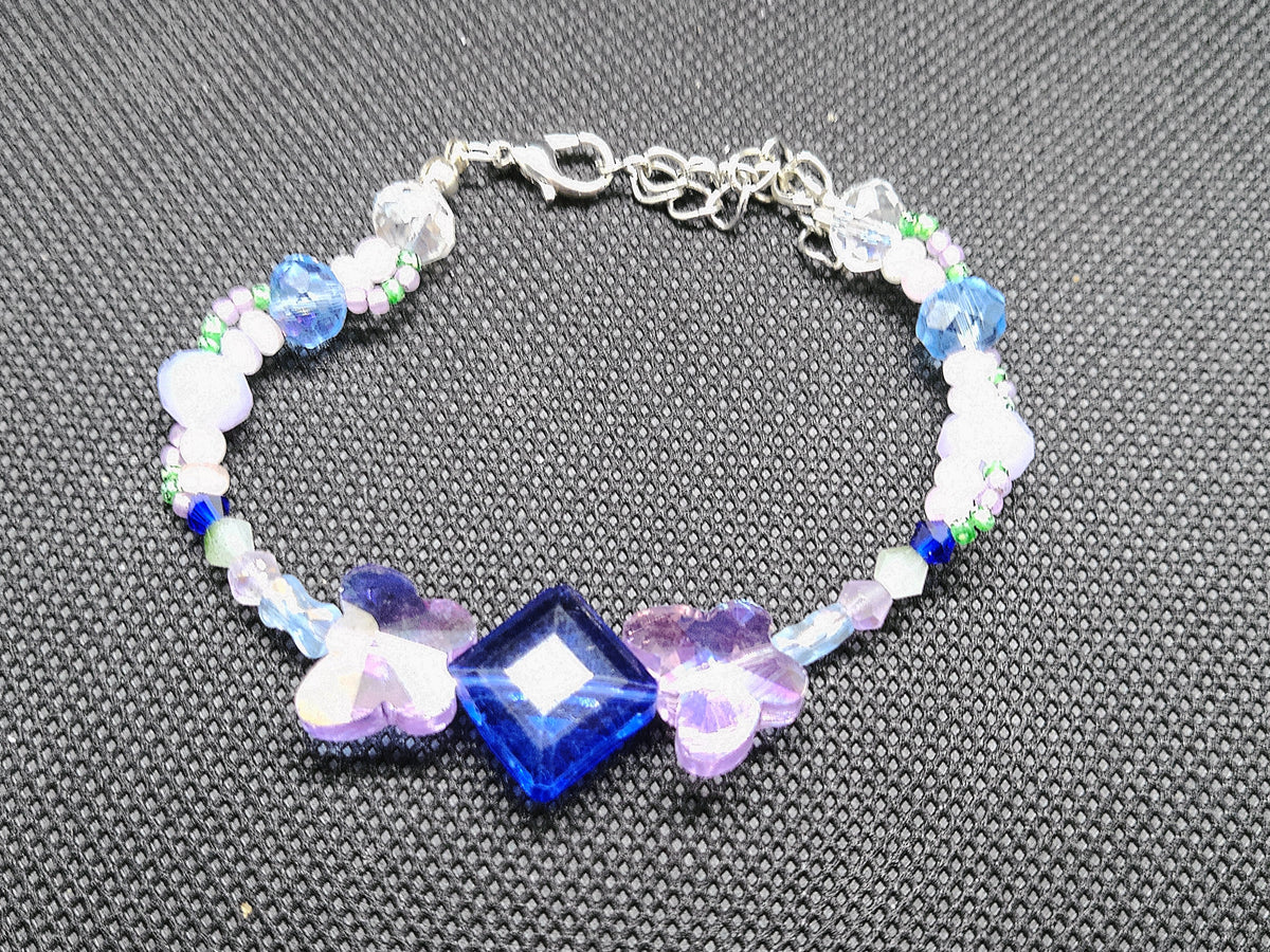Chunky Dopamine Butterfly Beaded Bracelet