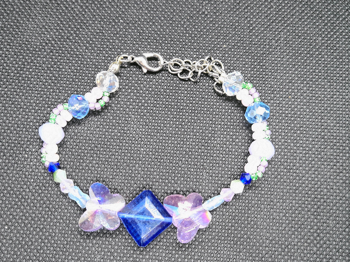 Chunky Dopamine Butterfly Beaded Bracelet
