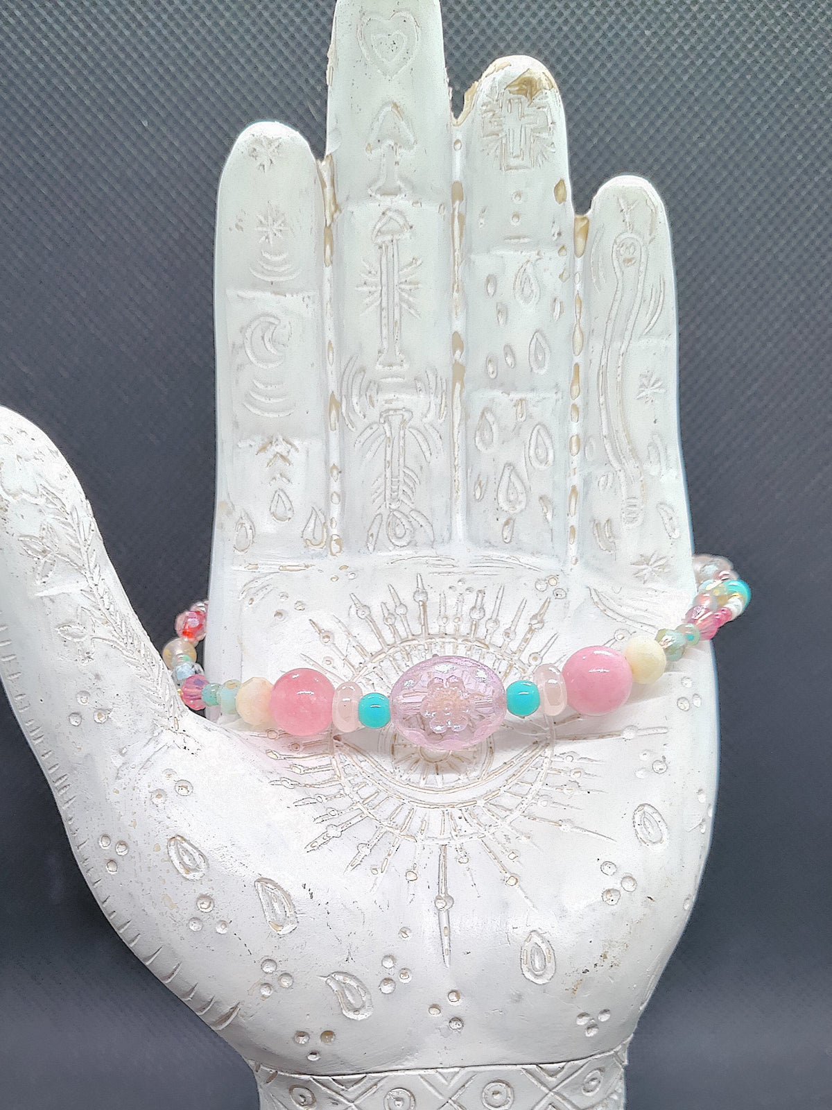 Pink Flower Bracelet