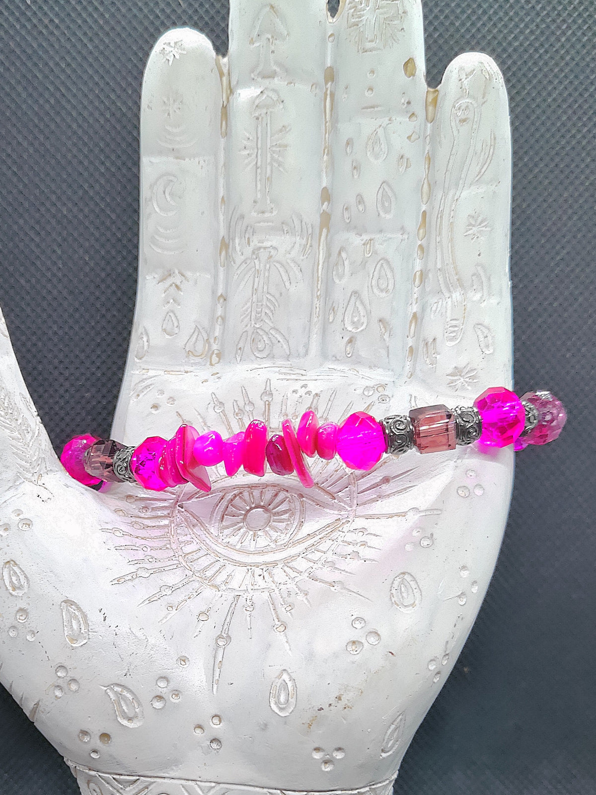 Pink Gemstone Chip Bracelet