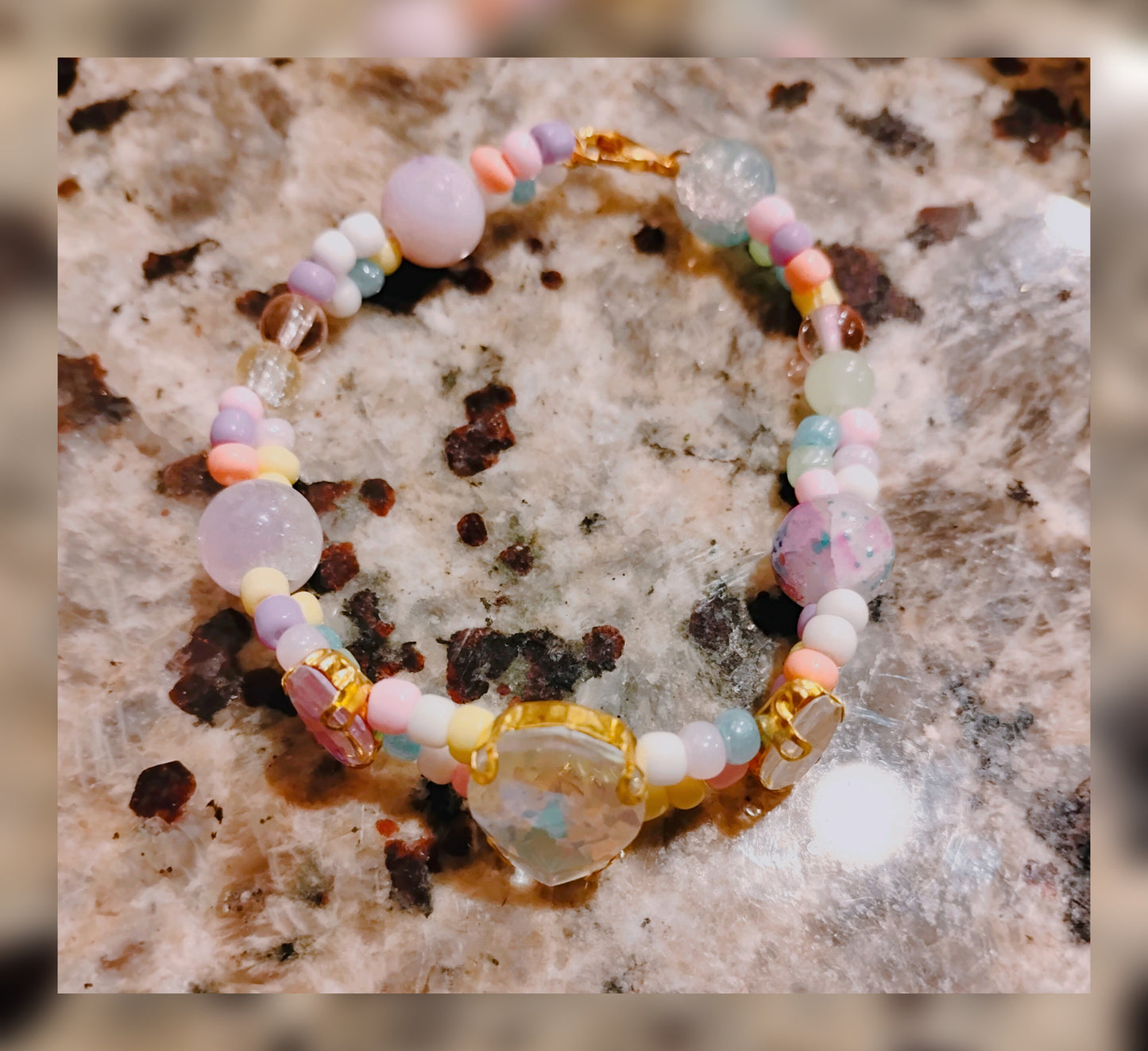 beaded statement bracelet "bling"