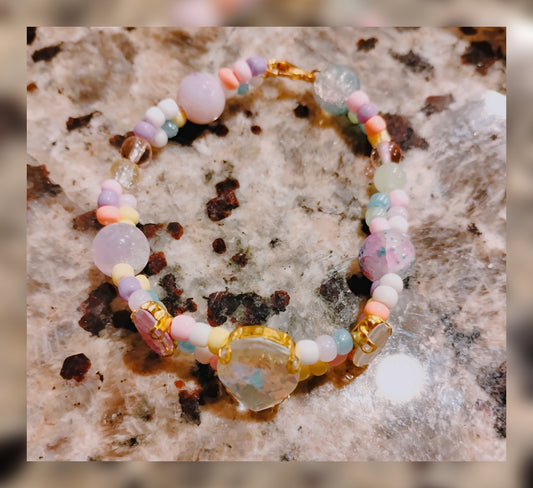 beaded statement bracelet "bling"