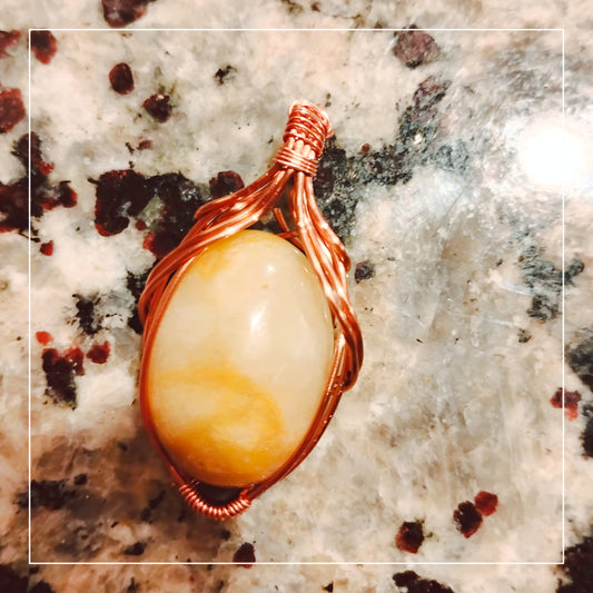 "Jessica" 1 inch wire wrapped gemstone