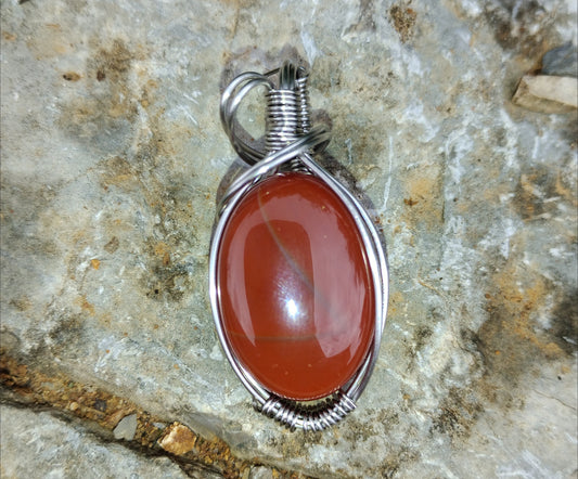 "Mary" Wire Wrapped Gemstone Pendant