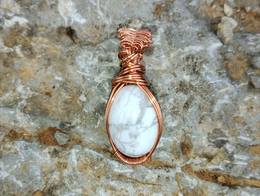 "Renee" White gemstone pendant