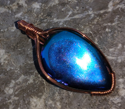 ceramic wire wrapped pendant