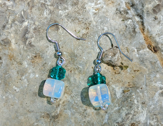 beaded flower earrings