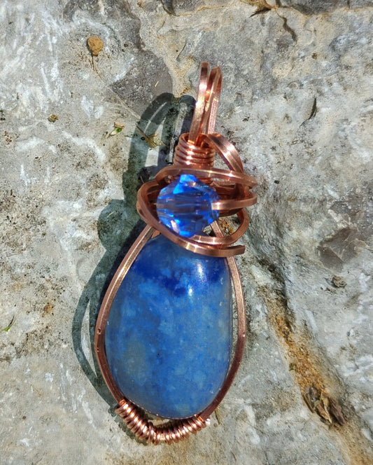 beaded wire wrapped real gemstone